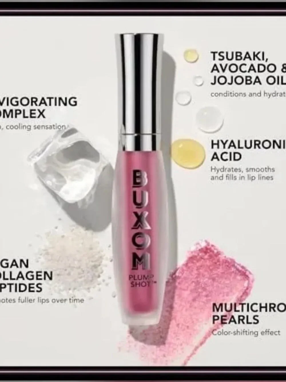 Buxom plump shot multichrome tint shade spellbound pink 4ml